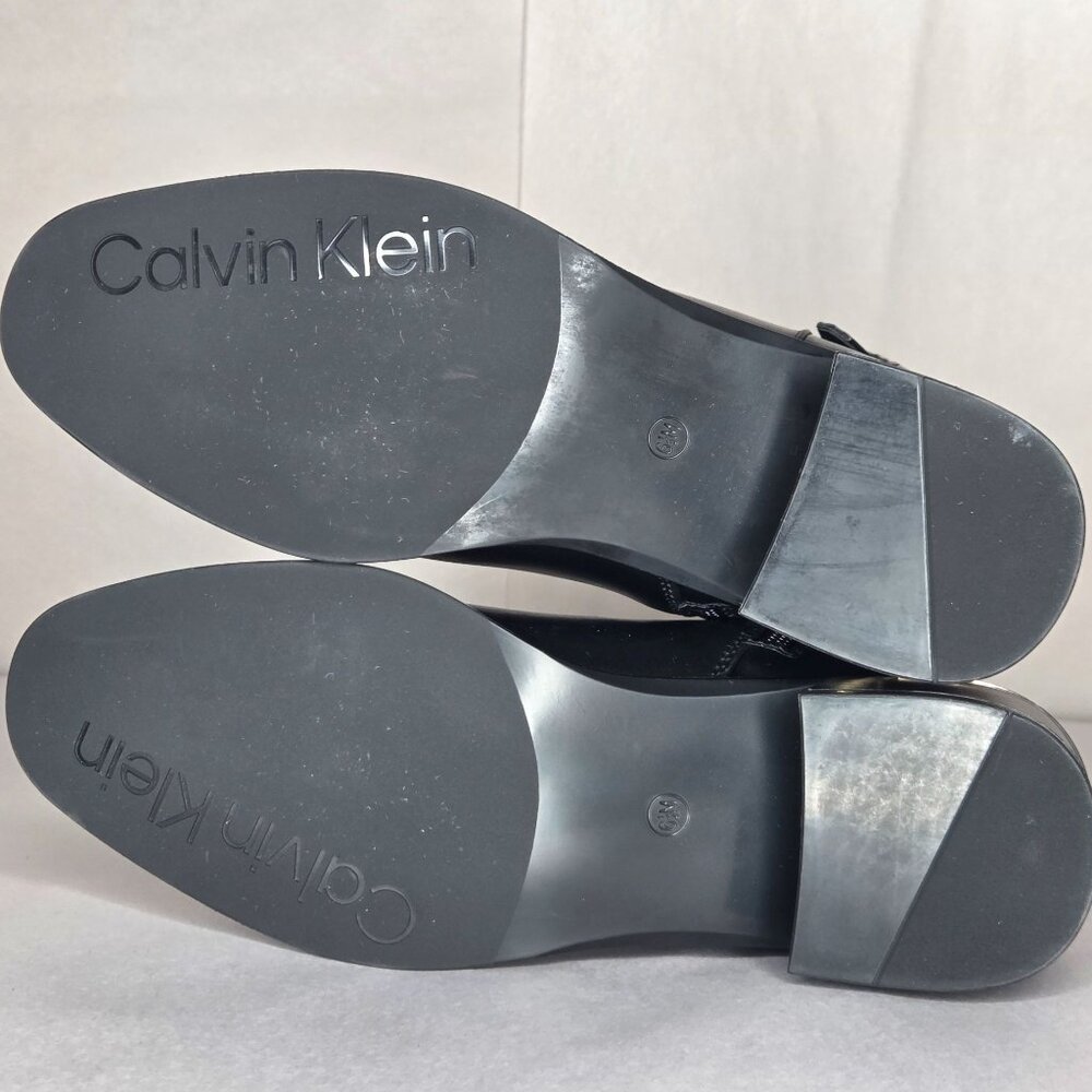 NWT Calvin Klein Women's Jasen Block Heel Black Booties - Picture 6 of 9